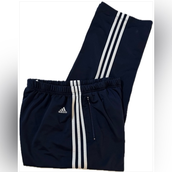 Adidas Women’s Navy With White Stripes Athletic Pants, Size L - Picture 10 of 11